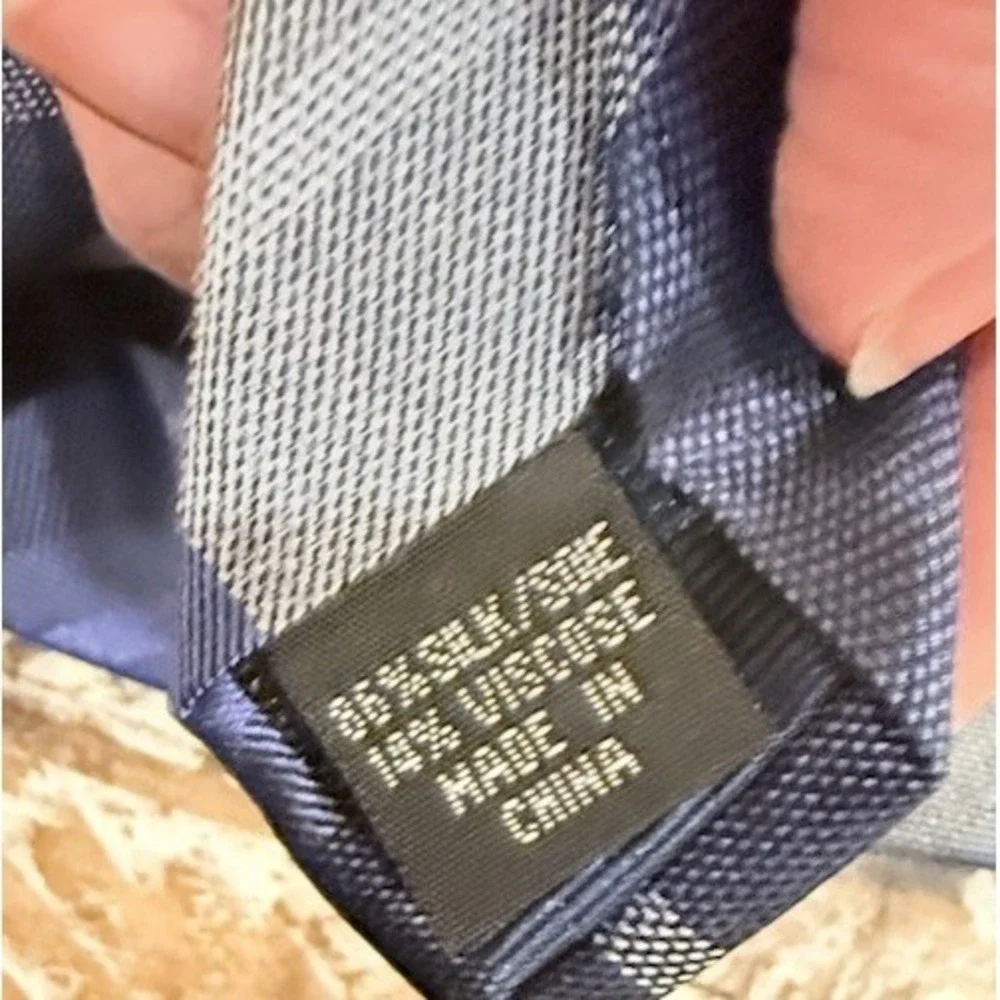 MICHAEL KORS Grey Blue Weekender Plaid Silk Blend Classic Tie‎